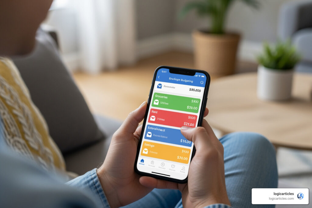 envelope budgeting app on smartphone