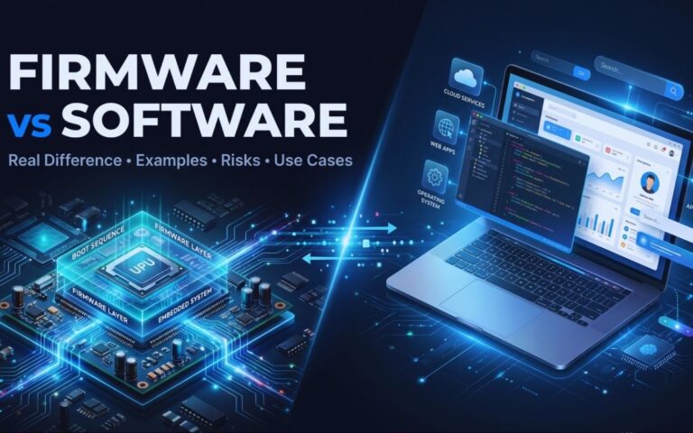 Firmware vs Software: Real Difference, Examples, Risks & Use Cases