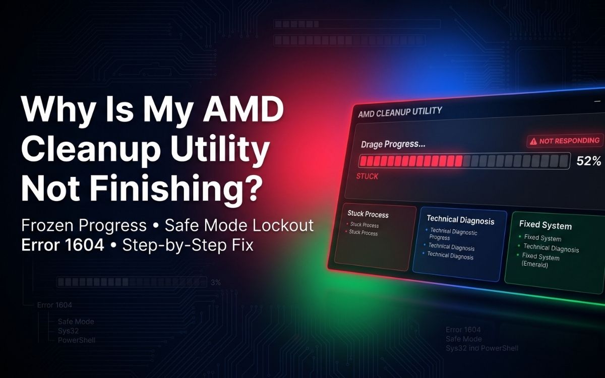Why Is My AMD Cleanup Utility Not Finishing? (Fix)