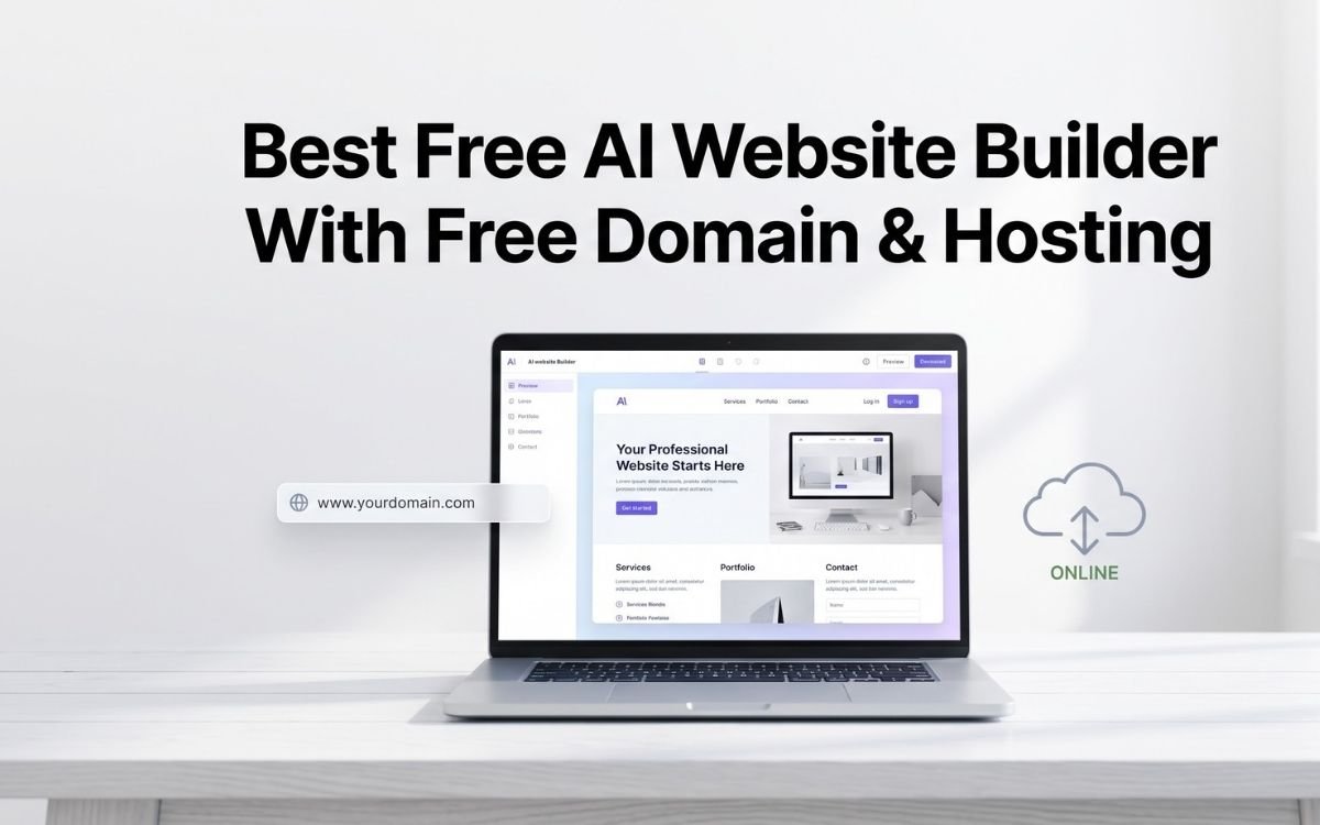Best Free AI Website Builder With Free Domain & Hosting in 2026